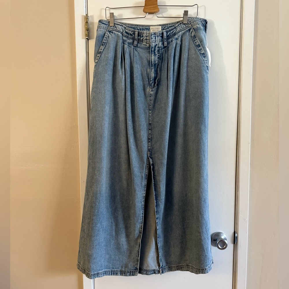 Anthropologie Pilcro Slouchy Trouser Midi Skirt - Picture 3 of 5